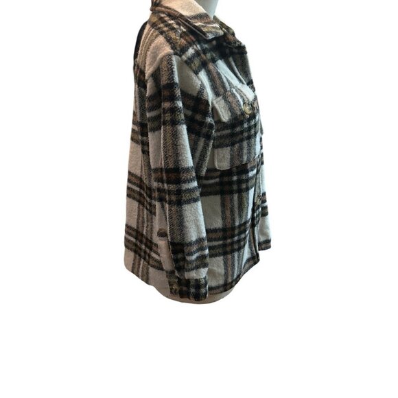 Zara Women’s Flannel Plaid Cropped Jacket Size 10 US XSmall - Picture 7 of 10